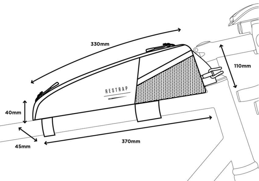 Restrap Race Top Tube Bag 1.5 liter