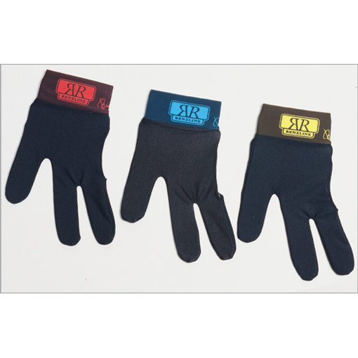 Guanto da biliardo Renzline nero con chiusura colorata (Destrorso)