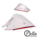 [000490002] Naturehike Cloud Up 2 Upgraded 20D tente très légère 1 à 2 personnes (Gris clair, rouge)