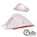 [NH17T001-T-LightGrey] Naturehike Cloud Up 2 Upgraded 20D very light 1 to 2 person tent (Light grey / red)