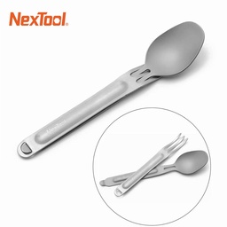 [002030000] Titanium vork en lepel set 2 in 1